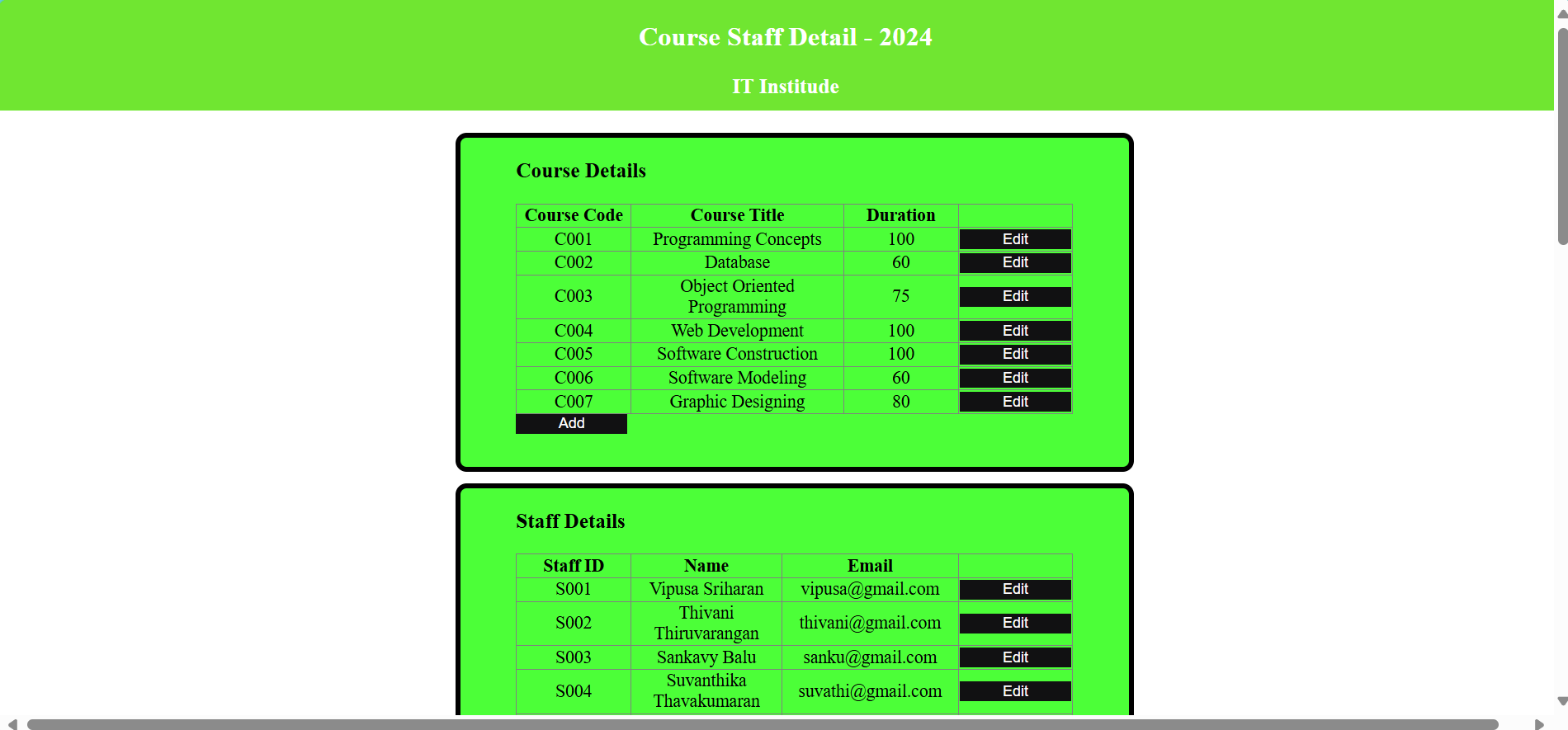 Course Staff Updater